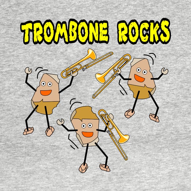 Trombone Rocks by Barthol Graphics